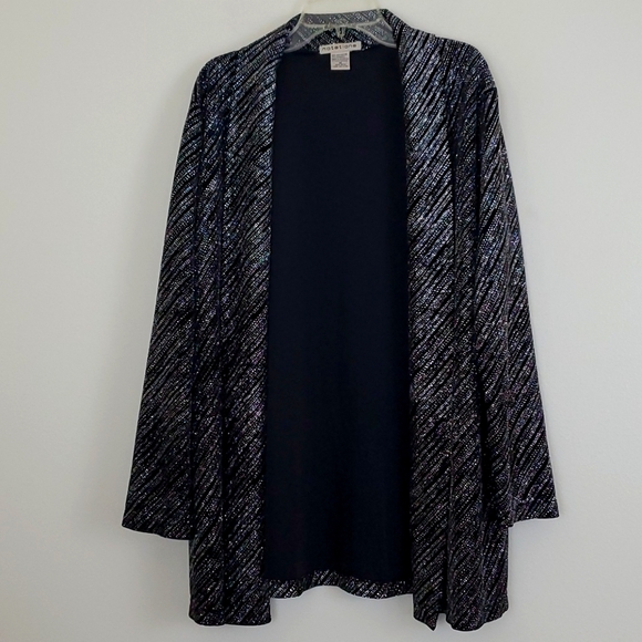 Notations Jackets & Blazers - Notations Black & Silver Bling Evening Jacket M